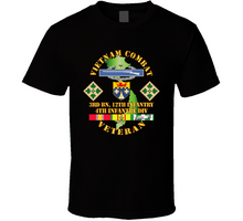 Load image into Gallery viewer, Army - Vietnam Combat Infantry Veteran w 3rd Bn 12th Inf - 4th ID SSI - T-Shirt
