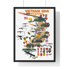 Load image into Gallery viewer, Premium Framed Vertical Poster - Map - Vietnam Units -with Wpns - Equipment
