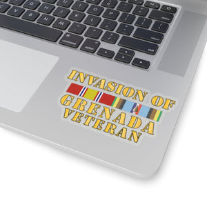 Kiss-Cut Stickers - Army - Grenada Invasion Veteran w EXP SVC