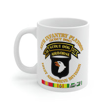 Load image into Gallery viewer, White Ceramic Mug - Army - 58th Infantry Platoon - Scout Dog - w VN SVC
