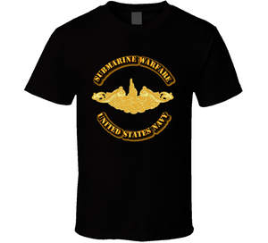 Navy - Submarine Badge - Gold T Shirt