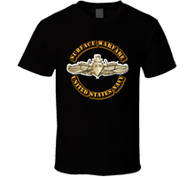 Load image into Gallery viewer, Navy - Surface Warfare Badge - V1 - Gold T Shirt

