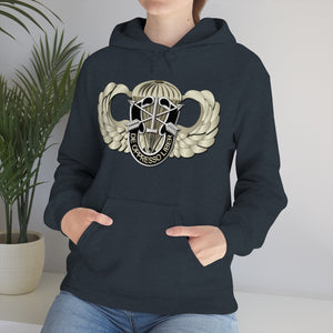 Unisex Heavy Blend Hooded Sweatshirt - SOF - Airborne Badge - SF - DUI