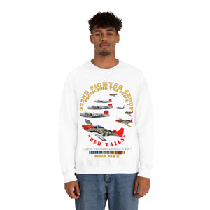 Unisex Heavy Blend Crewneck Sweatshirt - Army - AAC - 332nd Fighter Group - Red Tails - Protect Force