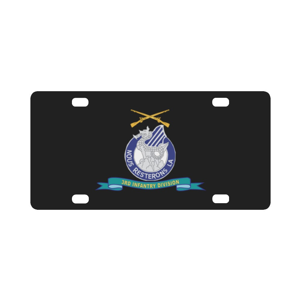 Army - 3rd Infantry Division - w Br - Ribbon Classic License Plate