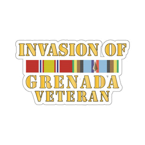 Kiss-Cut Stickers - Army - Grenada Invasion Veteran w EXP SVC