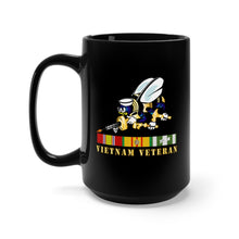 Load image into Gallery viewer, Black Mug 15oz -  Navy - Seabee - Bee Only w VN SVC wo DS V1
