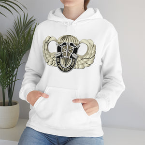 Unisex Heavy Blend Hooded Sweatshirt - SOF - Airborne Badge - SF - DUI