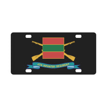 Load image into Gallery viewer, Army - 4th Infantry Regiment - DUI w Br - Ribbon X 300 Classic License Plate
