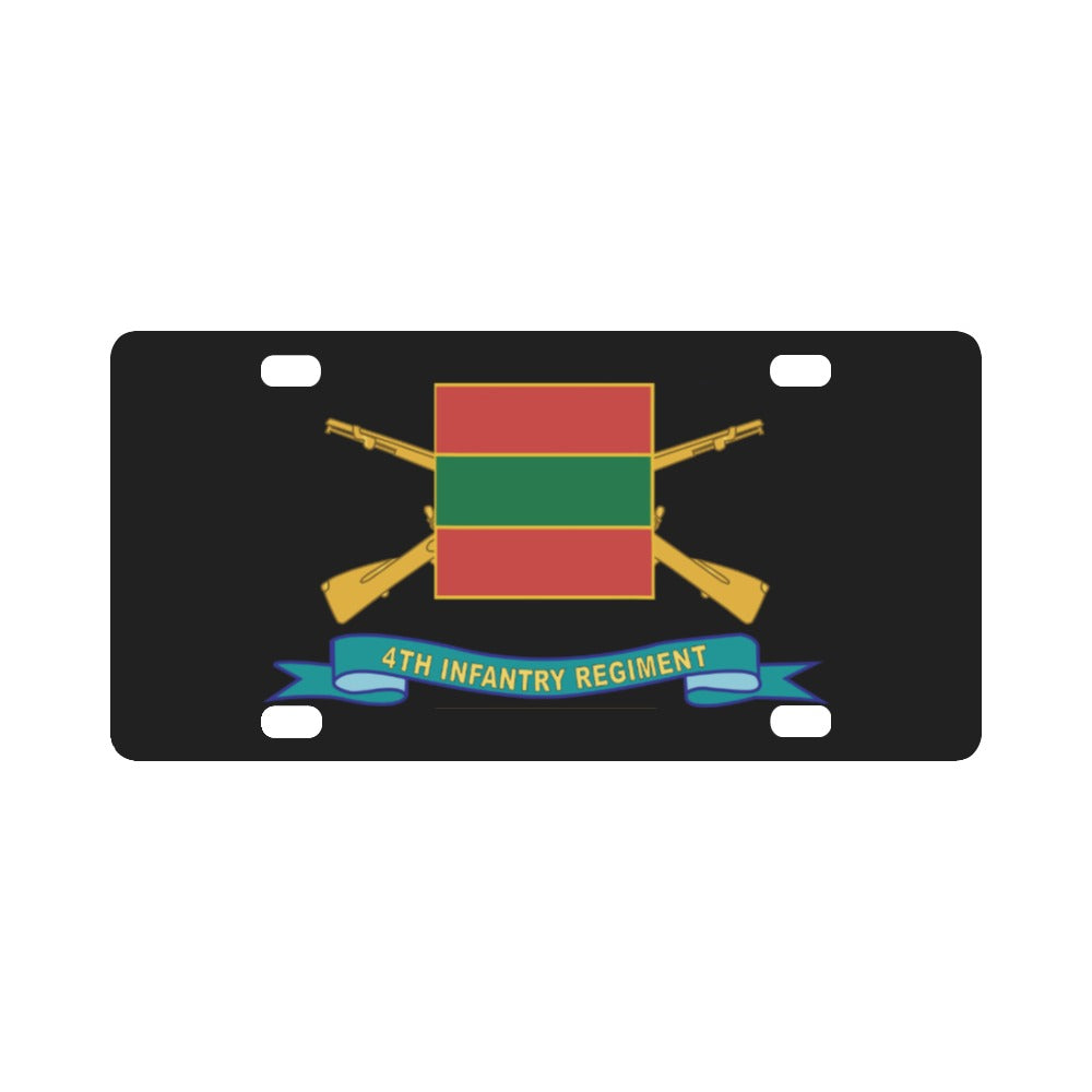 Army - 4th Infantry Regiment - DUI w Br - Ribbon X 300 Classic License Plate