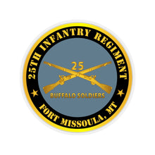 Load image into Gallery viewer, Kiss-Cut Stickers - Army - 25th Infantry Regiment - Fort Missoula, MT - Buffalo Soldiers w Inf Branch V1
