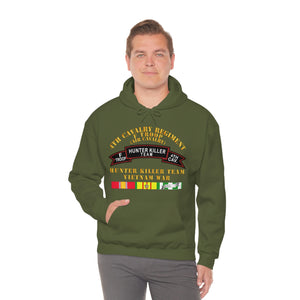 Unisex Heavy Blend Hooded Sweatshirt -  Army - F Troop 4th Cav - Hunter Killer w Vietnam War SVC