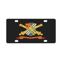 Load image into Gallery viewer, Army - 18th Field Artillery w Br - Ribbon Classic License Plate
