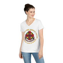 Load image into Gallery viewer, Ladies&#39; V-Neck T-Shirt - Army - Letterman Army Medical Center - Dui - Golden Gate To Health
