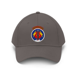 Twill Hat - Army - 56th Artillery Command with Pershing Tab - Hat - Direct to Garment (DTG) - Printed