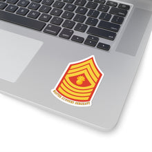 Load image into Gallery viewer, Kiss-Cut Stickers - USMC - Enlisted Insignia - E9 - Master Gunnery Sergeant (MGySgt) - Dress Blue - Bottom Txt t X 300
