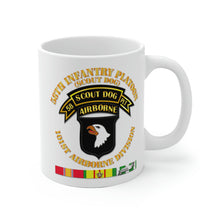 Load image into Gallery viewer, White Ceramic Mug - Army - 58th Infantry Platoon - Scout Dog - w VN SVC
