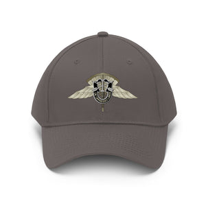 Twill Hat - Army - Army - HALO Badge - Special Forces Crest (DUI) Hat - Direct to Garment (DTG) - Printed