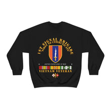 Load image into Gallery viewer, Unisex Heavy Blend Crewneck Sweatshirt - Army - 1st Signal Bde SSI w VN SVC
