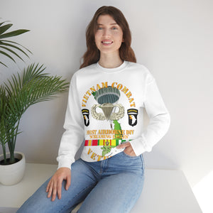 Unisex Heavy Blend Crewneck Sweatshirt - Vietnam Combat Veteran w 101st Airborne Div SSI V1