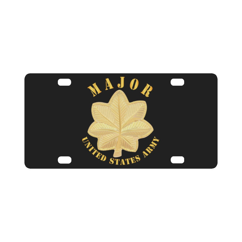 Army - Major - MAJ - V1 Classic License Plate