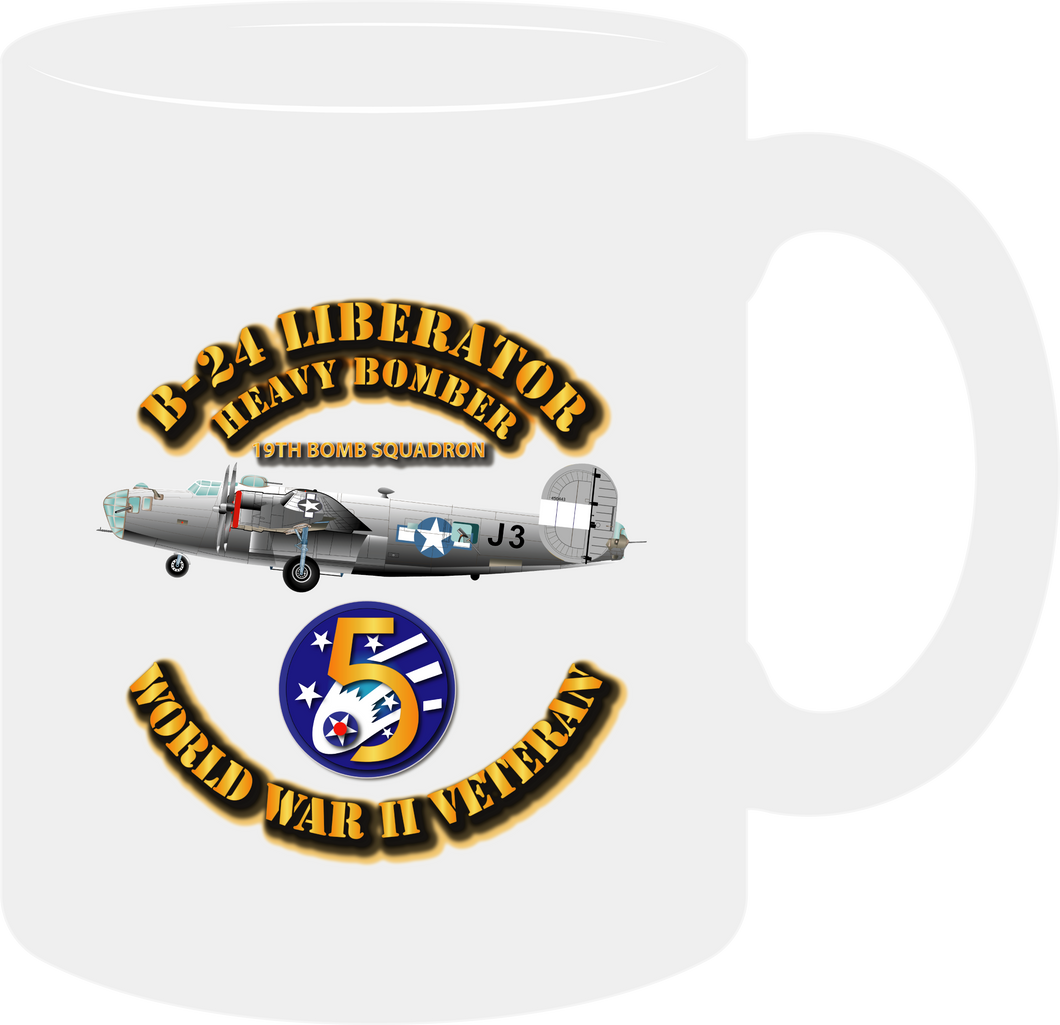 Army Air Corps - 22nd Bomb Group, 19th Bomb Squadron, 5th Air Force -  B-24 Liberator Mug