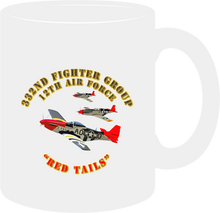 Load image into Gallery viewer, Army Air Corps - 332 Fighter Group - 12th Air Force - Red Tails - Mug
