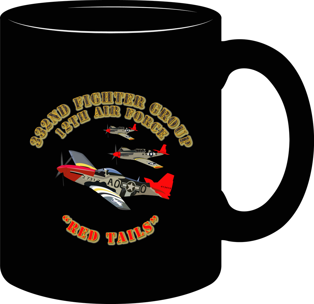 Army Air Corps - 332 Fighter Group - 12th Air Force - Red Tails - Mug