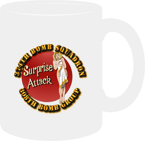 Army Air Corps - 374th Bomb Squadron - 308th Bomb Group - Surprise Attack - Mug