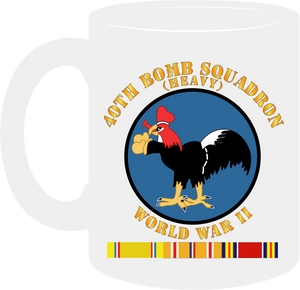 Army Air Corps - 40th Bomb Squadron - World War II with Pacific Service Ribbons - Mug