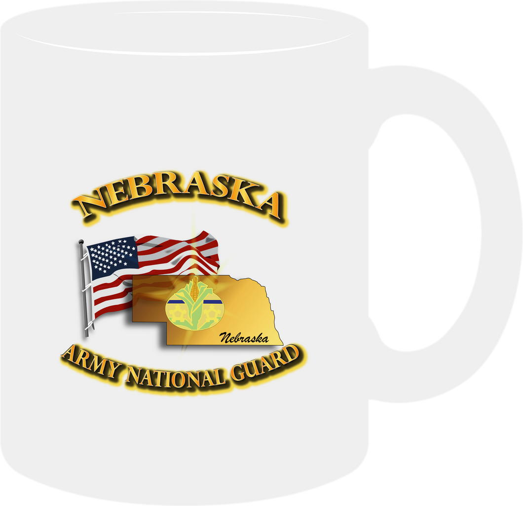 Army National Guard - DUI - ARNG - Nebraska w Flag  - mug