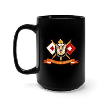 Load image into Gallery viewer, Black Coffee Mug 15oz - Army - 112th Signal Battalion w Signal Branch - Br - Ribbon X 300
