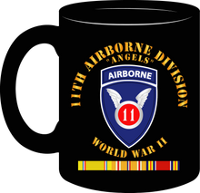 Load image into Gallery viewer, Army - 11th Airborne Division - World War II with Pacific Serivce Ribbons - Mug
