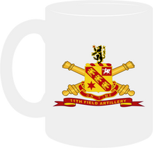 Load image into Gallery viewer, Army - 11th Field Artillery with Branch - Ribbon - Mug
