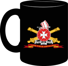 Load image into Gallery viewer, Army - 14th Field Artillery w Branch - Ribbon - Mug
