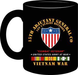 Army - 15th AG Co - 1st Cavalry Division - Vietnam Veteran with Vietnam Service Ribbons - Mug