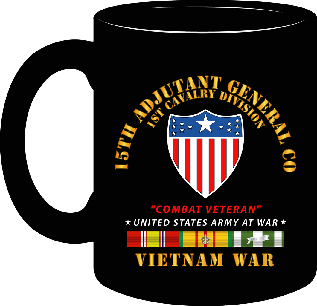 Army - 15th AG Co - 1st Cavalry Division - Vietnam Veteran with Vietnam Service Ribbons - Mug
