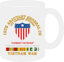 Load image into Gallery viewer, Army - 15th AG Co - 1st Cavalry Division - Vietnam Veteran with Vietnam Service Ribbons - Mug
