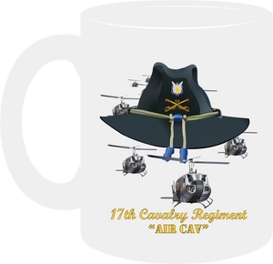 Army - 17th Cavalry  with Branch, Slicks - Mug