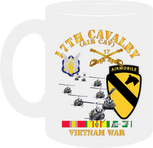Load image into Gallery viewer, Army - 17th Cavalry (Air CAv) - 1st  Cav Division with Service Ribbons - Mug
