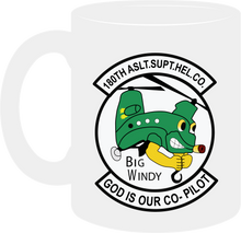 Load image into Gallery viewer, Army - 180th Assault Support Helicopter Company - Big Windy - God is Co-Pilot - Mug
