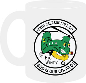 Army - 180th Assault Support Helicopter Company - Big Windy - God is Co-Pilot - Mug