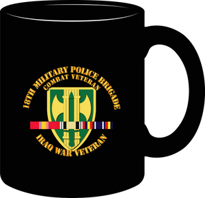 Army - 18th MP Bde - Iraq Vet  w SVC Ribbons (1) -  Mug