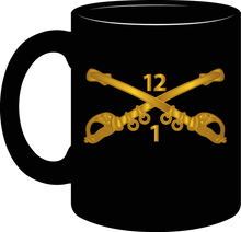 Load image into Gallery viewer, Army - 1st Battalion, 12th Cavalry Branch without Text - Mug
