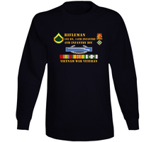 Load image into Gallery viewer, Army - 1st Battalion 14th Infantry - 4th Infantry Division - Rifleman - Private First Class - Vietnam Vet T Shirt, Hoodie and Long Sleeve
