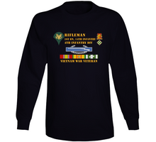 Load image into Gallery viewer, Army - 1st Battalion 14th Infantry - 4th Infantry Division - Rifleman - Sp4 - Vietnam Vet T Shirt, Hoodie and Long Sleeve
