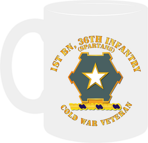 Army - 1st Battalion 36th Infantry Distinctive Unit Insignia - Spartans - Cold War Veteran - Mug