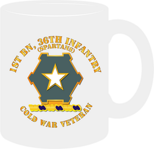 Army - 1st Battalion 36th Infantry Distinctive Unit Insignia - Spartans - Cold War Veteran - Mug