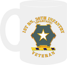 Load image into Gallery viewer, Army - 1st Battalion 36th Infantry Distinctive Unit Insignia - Spartans - Veteran - Mug
