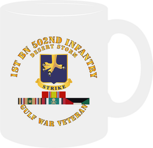 Army - 1st Battalion 502nd Infantry - Desert Storm with Service Ribbons - Mug